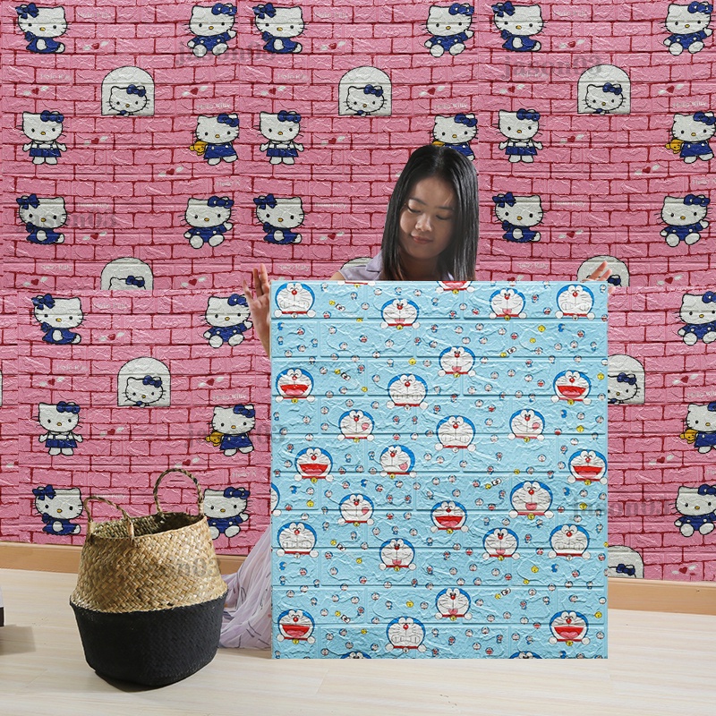 สติกเกอร์โฟม 3D กันน้ํา กันชน สําหรับติดตกแต่งผนังห้องนอนเด็ก