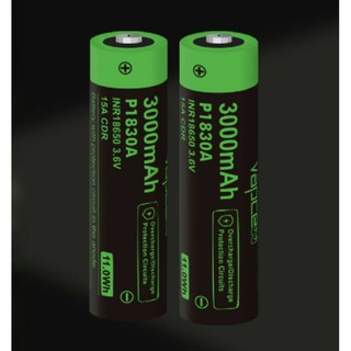 ถ่านไฟฉายVapcell P1830A 18650 3000mAh3.7Vมีวงจรป้องกัน ของแท้