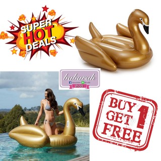 ** 1 ฟรี 1 ขายดี ห่วงยางแฟนซี Big Gold Swan ขนาดใหญ่ 190 x 170 x 140 cm.เกรดพรีเมี่ยม !ฟรี Big Gold Swan หงส์ทอง 1 ตัว