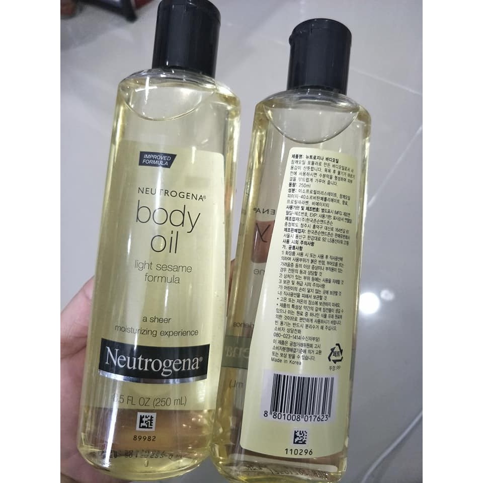นูโทรจิน่า ใหม่ 250 ml. ของแท้ Neutrogena Body Oil บอดี้ออย บำรุงผิว เข้มข้น เกาหลี ลดรอยดำ เข่าดำ ศอก ตาตุ่ม 250ml