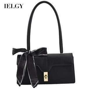 IELGY Bow underarm bag womens spring high-end simple square shoulder bag