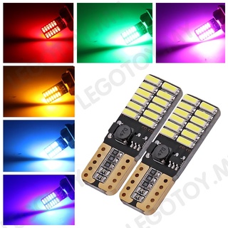 1/2 pcs T10 led auto โคมไฟรถ w5w CANBUS 4014 24smd 6000 K light ไฟอ่านหนังสือไฟ