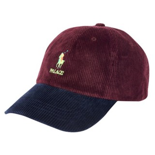 Palace x Ralph Lauren Corduroy Classic Polo Cap Rich Ruby/Aviator Navy