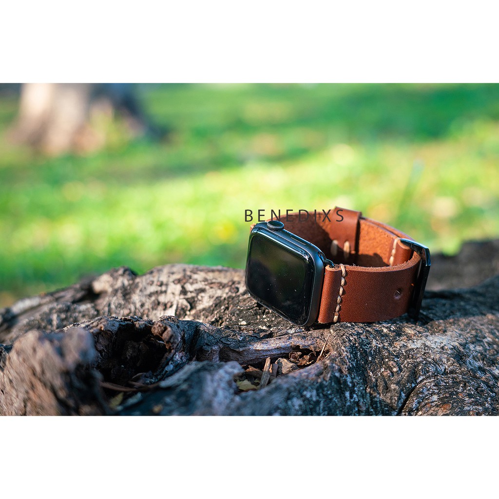 Apple watch brown leather band สายนาฬิกา สายหนัง apple watch serie 3,4,5 40mm 44mm handmade ทำมือ