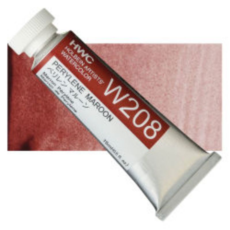 Perylene maroon  5ml/15ml W008/W208 Series B สีน้ำ โฮลเบน Japan Holbein Artist Watercolor ホルベイン水彩絵具
