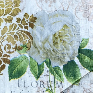 Pladao Napkin แนวภาพวินเทจ Flora Mystique Rose กุหลาบ  กระดาษ แนพกิ้น สำหรับงานศิลปะ เดคูพาจ decoupage ขนาด  L 33x33