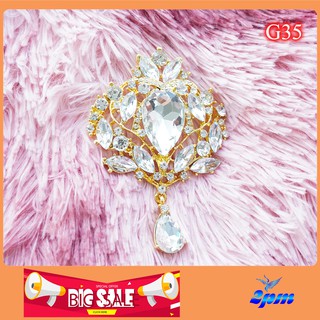2PMเข็มกลัด เข็มกลัดใส่ออกงาน ประดับคริสตัล สินค้าพร้อมส่ง สวยตรงปก G35
