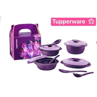 Tupperware ของแท้ ชุดถ้วย ช้อนตัก และฝาปิด มีกล่อง ส่งฟรี