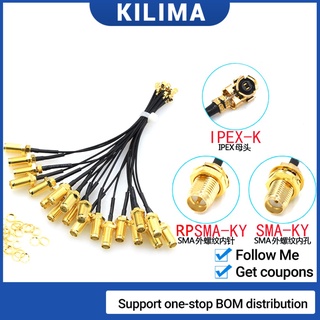 สายเคเบิลเชื่อมต่อ SMA ตัวเมีย เป็น UFL u.FL IPX IPEX UFL เป็นเสาอากาศ SMA ตัวเมีย RG1.13 RF1.13 RP-SMA-K