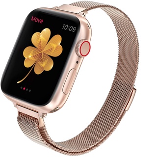 สายนาฬิกาข้อมือสเตนเลส แบบแม่เหล็ก สําหรับ Band for Apple watch 40 มม. 44 มม. 45 มม. 41 มม. 42 มม. 38 มม. , strap for iWatch series 3 4 5 6 se 7 8