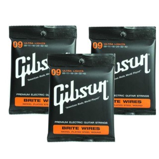 Gibson สายกีตาร์ไฟฟ้า รุ่น Brite Wires .09-.42 3ชุด