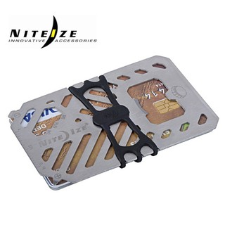 การ์ดเครื่องมือเอนกประสงค์แบบพกพา Nite Ize Financial Tool Multi Tool Wallet ( 7 in 1 ) สีเงิน