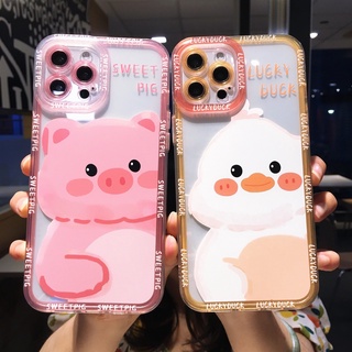 🔥 เคสไอโฟน14Promax หมู &amp; เป็ด เคส iPhone 11 กันกระแทกนุ่มถุงลมนิรภัยฝาครอบกล้องป้องกันซิลิโคน สำหรับ เคส Apple iPhone 14 XS Max 11 Pro 14 เคสi11 12 13 Pro Max เคสไอโฟน14พลัส SE2 2022 เคสไอโฟนXs เคสไอโฟน11 iPhone SE2 2020 xr 12 Case