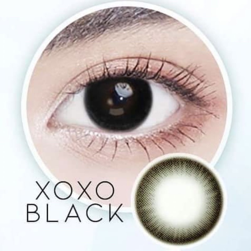 SALE xoxo Black มินิ สีดำ Contact lens คอนแทคเลนส์ ค่าสายตา สายตาสั้น ใส่เรียน Lollipop สุภาพ
