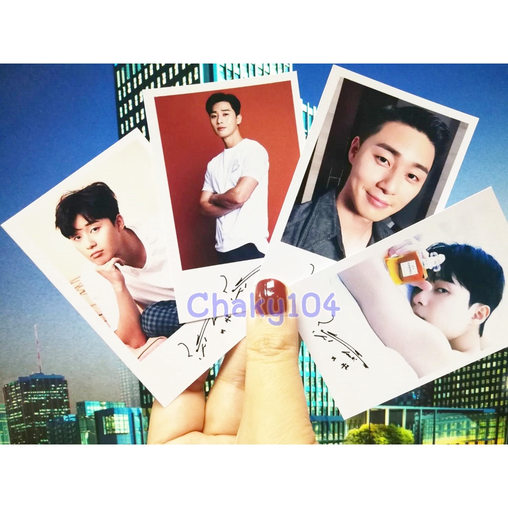 พร้อมส่ง!  โพลารอยด์พร้อมลายเซ็นต์  ปาร์ค ซอจุน (Park Seo Joon) จาก Itaewon Class  4 ใบ *มีเก็บเงินป
