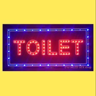 ป้ายไฟLED*TOILET* ป้ายไฟ ป้ายไฟร้าน ป้ายไฟตกแต่งร้าน ป้ายไฟวิ่ง ป้ายไฟตัวอักษร ป้ายไฟสำเร็จรูป (LB-00031)