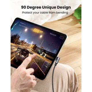 UGREEN สายเคเบิล USB C เป็น USB C หัว 90 องศา กำลังไฟ 100W 5A