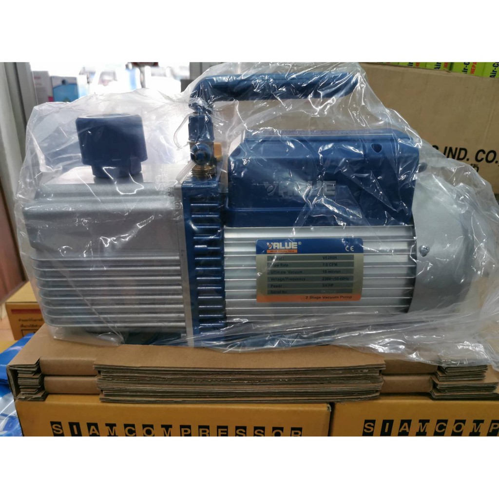 แวคคั่มแอร์ เครื่องแวคคั่ม ยี่ห้อ VALUE รุ่น VE260N โรตารี่ 2 ชั้น 170 ลิตร/ นาที (ปั๊มสูญญากาศแอร์)