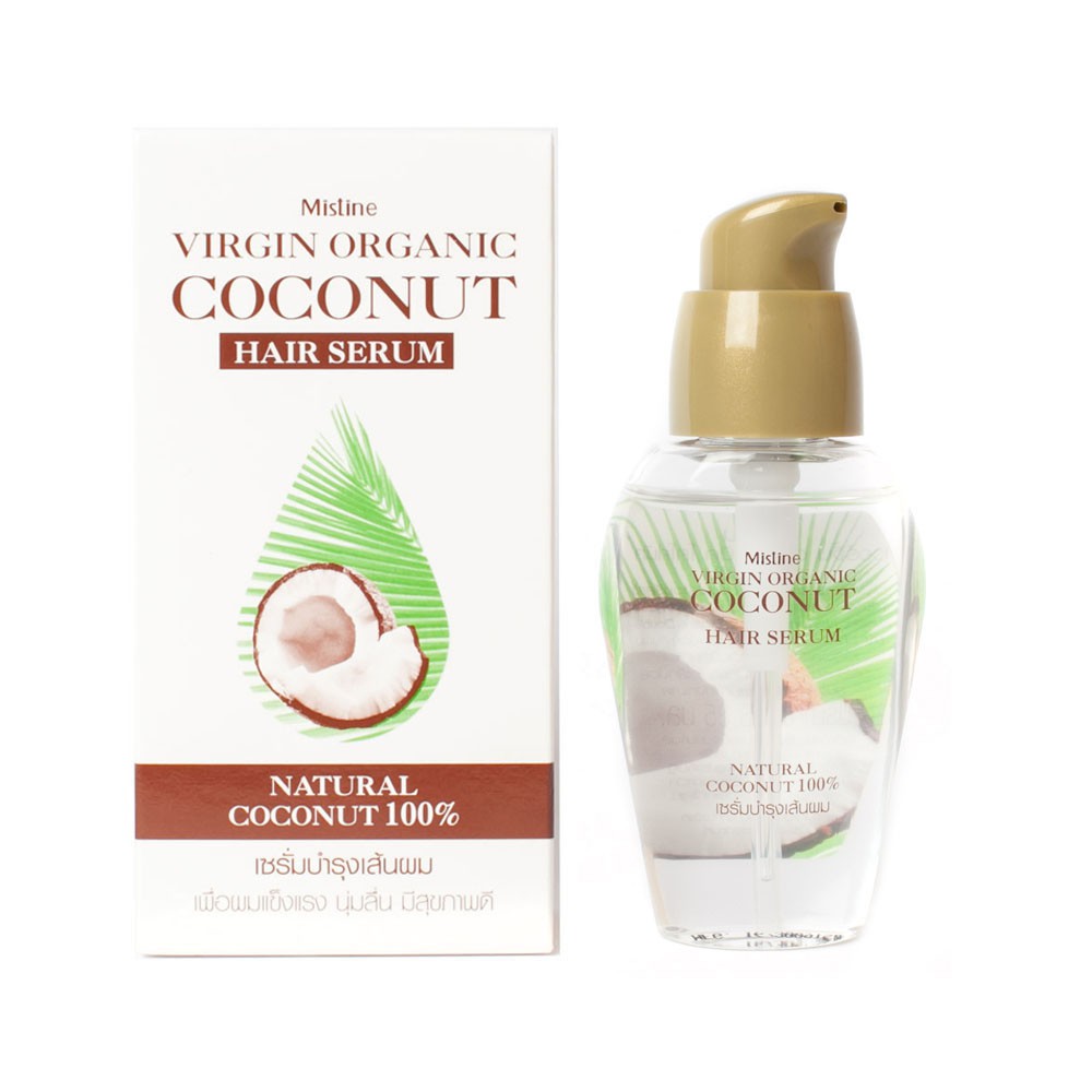 Mistine virgin organic coconut hair serum 35 ml. มิสทีน เวอร์จิ้น ...