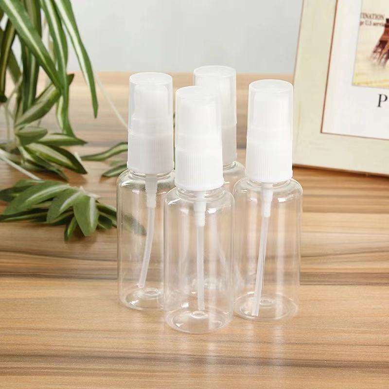 ขวดสเปรย์ขวด50ml 100ml PET ใสขวดสเปรย์พลาสติกเครื่องสำอางน้ำหอมแยกขวดฆ่าเชื้อแอลกอฮอล์สเปรย์หม้อ ราคา ถูกที่สุด ดีลบีเคเค แกลเลอรีภาพที่ 3