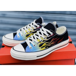 พร้อมส่ง ไม่ต้องรอพรีออเดอร์! รองเท้าผ้าใบ Converse ลายไฟ Converse All Star 70 Archive Print Flame – MULTI COLORS