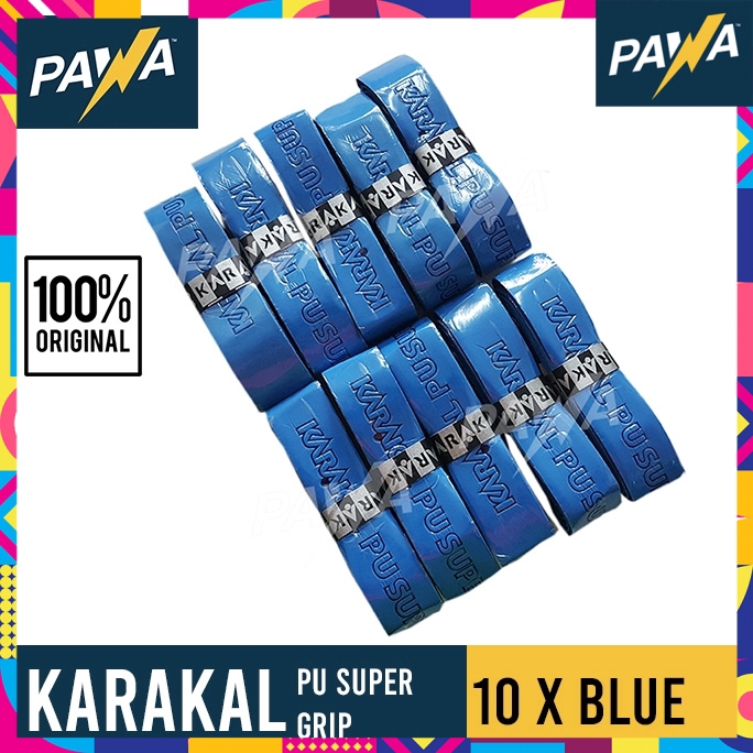 Karakal PU Super Grip Badminton Tennis Squash (สีน้ําเงิน x 10 ชิ้น)