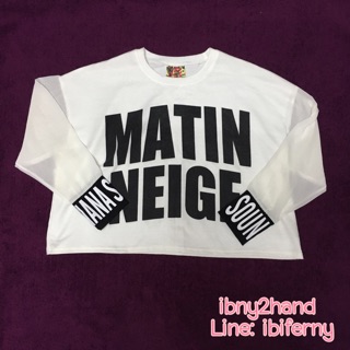 เสื้อแขนยาว สกรีน MATIN NEIGE ช่วงแขนซีทรู