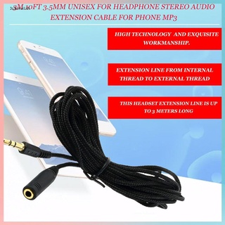 ✨ส่วนลดใหญ่✨3m 10ft 3.5mm Unisex For Headphone Stereo Audio Extension Cable For Phone MP3