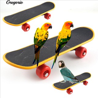 Gregorio Drotto Mini Skateboard นกกรงนกของเล่นเคี้ยวเครื่องประดับการฝึกอบรม