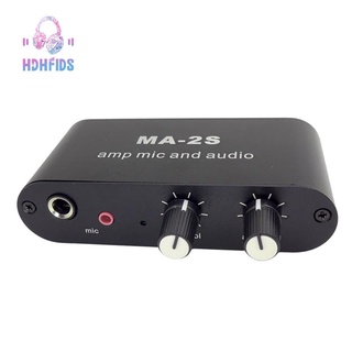 3.5mm Condenser Microphone Amplifier Headphone Amplifier Music Audio Preamplifier Mixing Board MA-2S