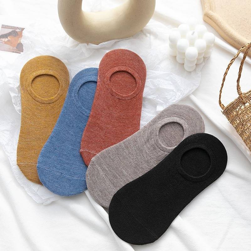 ถุงเท้าข้อเว้า ถุงเท้าแฟชั่น ( R-5คู่) แบบเซ็ต 5 คู่ใส่ได้ทั้ง ช/ญ  🧦🧦