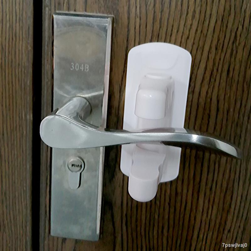 Plastic baby safety door lever lock 3M Self Adhesive blocker handle ...