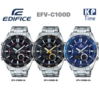 Casio Edifice แบตเตอรี่ 10 ปี นาฬิกาข้อมือผู้ชาย รุ่น EFV-C100D ของแท้ประกันศูนย์ CMG