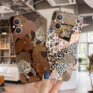 เคสโทรศัพท์มือถือ ซิลิโคนนุ่ม TPU ใส ลายเสือดาว สําหรับ OPPO Reno8 Reno 8Z 5G 302