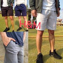 กางเกงขาสั้นผู้ชาย รุ่นมีซิป HM เนื้อผ้าสำลี ผ้าไม่หนาไม่บาง เพิ่มดีเทลเก๋ๆ ด้วยลายเย็บที่ตัวกางเกง มีกระเป๋าด้านข้าง