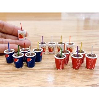 แก้วแป๊ปซี่,โค้กจิ๋ว แก้วแมคโดนัลจิ๋ว ขนาดสูง 2.5 cm. ราคา/ชิ้น