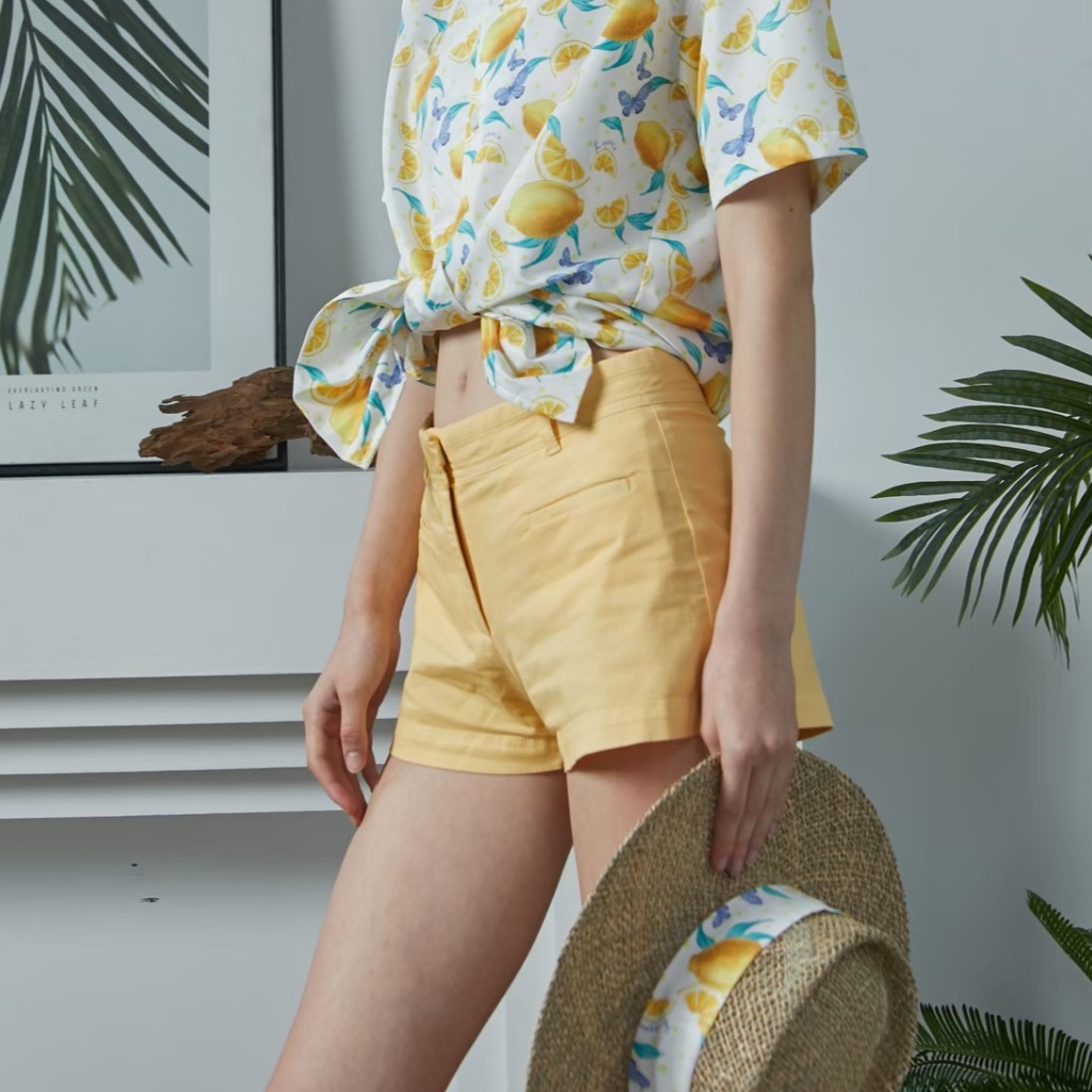KAYASIS~❤️ l LMN11 - Yellow Women's Chino Shorts