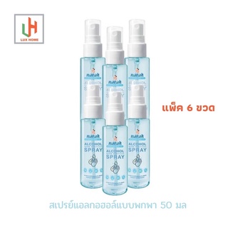 แพ็ค 6 แอลกอฮอล์ สเปรย์ พกพา ยี่ห้อน่ารัก ขนาด 50ml แอลกอฮฮล์75% Food grade แอลกอฮอล์สเปร์ยเด็ก พร้อมส่ง