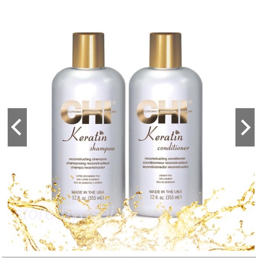 CHI Keratin Shampoo / Conditioner ขนาด 355 ml​ แชมพู / ครีมนวด เติมเคราตินแก่เส้นผม