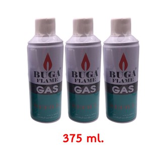 Buga Flame Gas Refill แก๊สกระป๋องแพ็ค3กระป๋อง สำหรับเติม ไฟแช็คและปืนจุดเตาแก๊ส