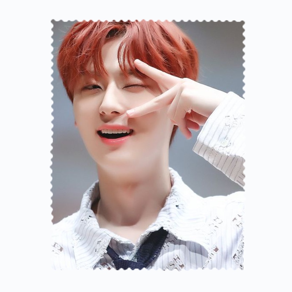 ผ้าเช็ดแว่นตา เช็ดเลนส์ ผ้าไมโครไฟเบอร์ นักร้องเกาหลี K-pop ฮวัง มิน-ฮย็อน Hwang MinHyun wanna one N