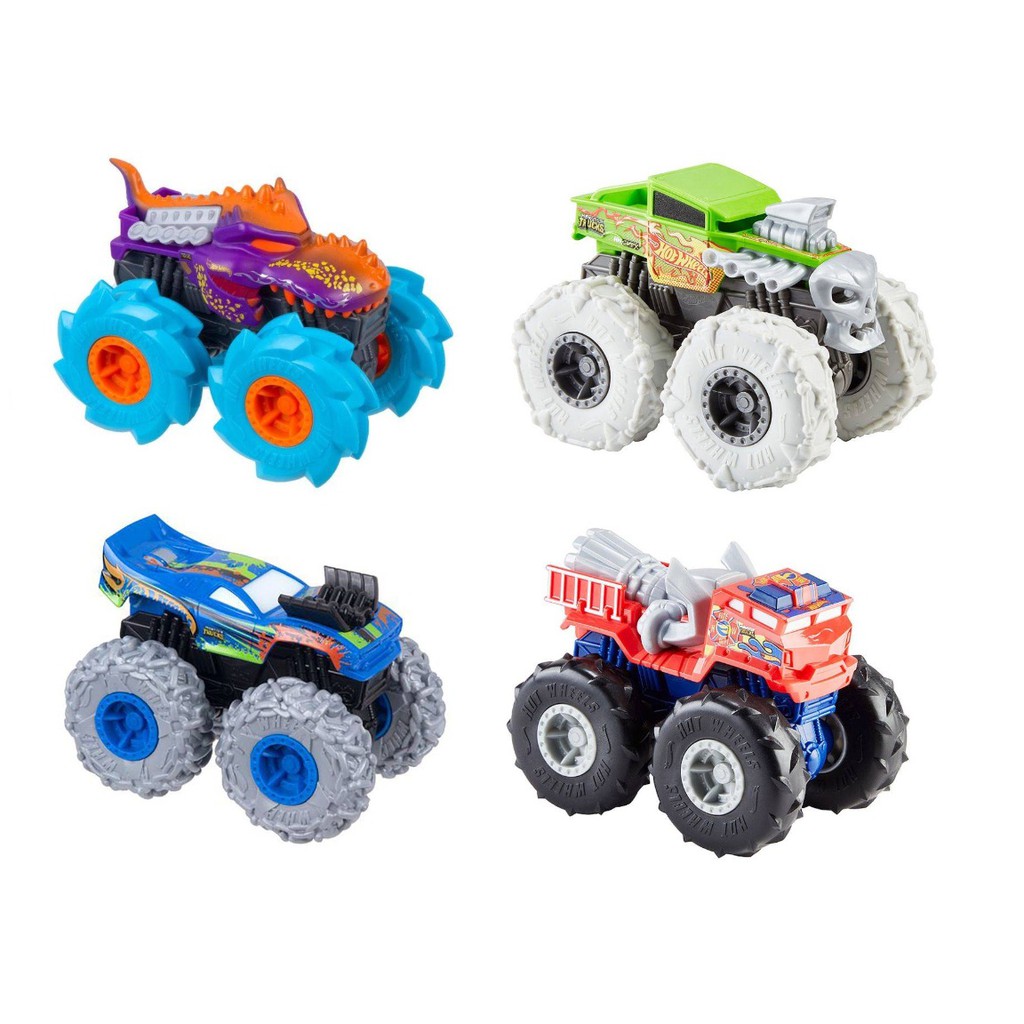 HOT WHEELS MONSTER TRUCKS 1:43 ฮอตวิว มอนสเตอร์ทรัค ขนาด 1:43 มี4แบบ ให้เลือก GVK37