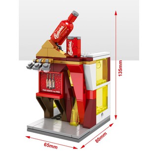 ตัวต่อ ของเล่น ของสะสม ชุด Mini Street  ร้านเบียร์ จำนวนตัวต่อ 112 ชิ้น พร้อมคู่มือการประกอบ - SEMBO SD6038