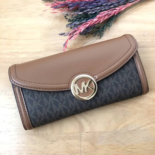 (ส่งฟรี) MICHAEL KORS Fulton Large Flap Continental Wallet ⚜️ กระเป๋าสตางค์ผู้หญิง