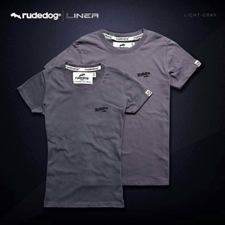 Rudedog เสื้อคอกลม ชาย หญิง  รุ่น Liner สี Light gray