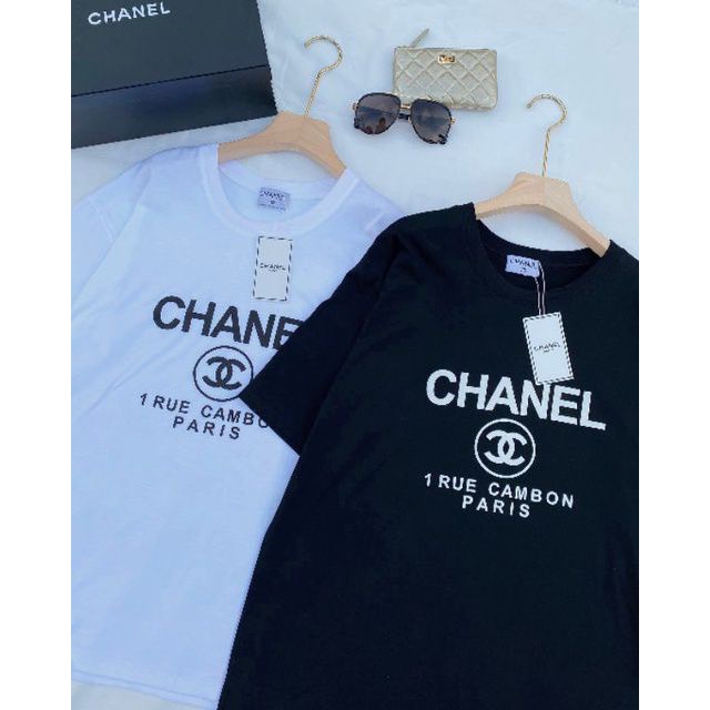 ผ้าฝ้ายแท้เสื้อยืด Chanel ชาแนล เสื้อใส่สบาย ผ้า Cotton100% ผ้าดีหนานุ่มใส่สบาย Street shirtS-3XL