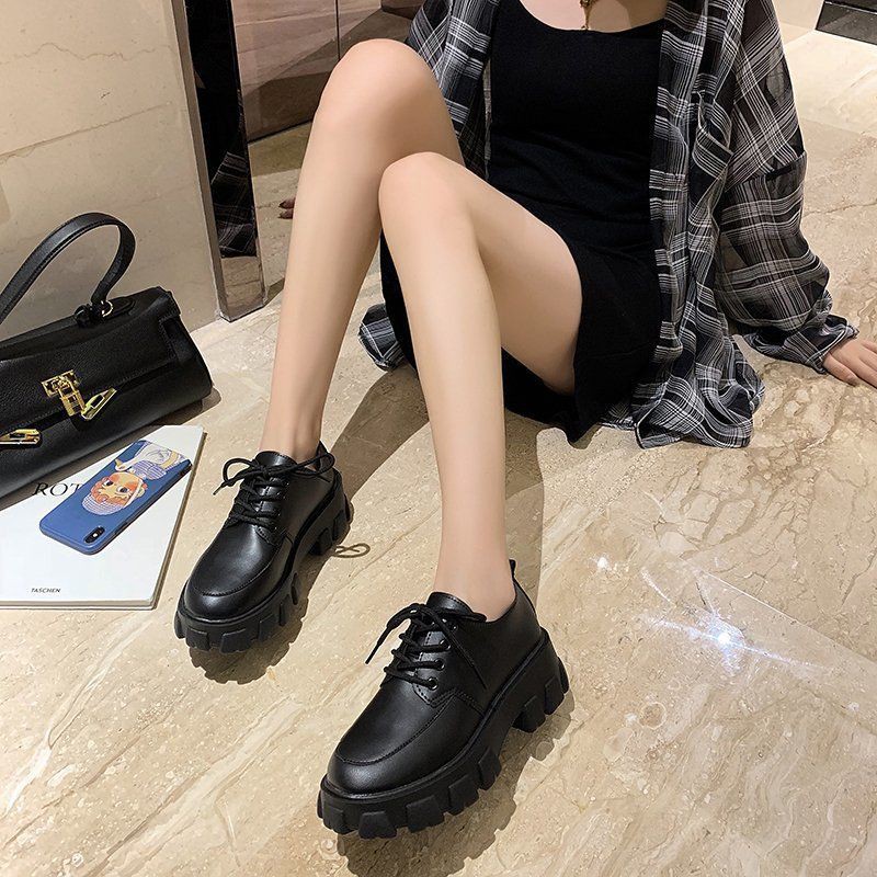 ?Hot sale！ รองเท้าหนังขนาดเล็กสไตล์วิทยาลัยอังกฤษนักเรียนหญิง JK เวอร์ชั่นเกาหลีของป่าปี 2020 ฤดูร้อนใหม่รองเท้าส้นสูงส