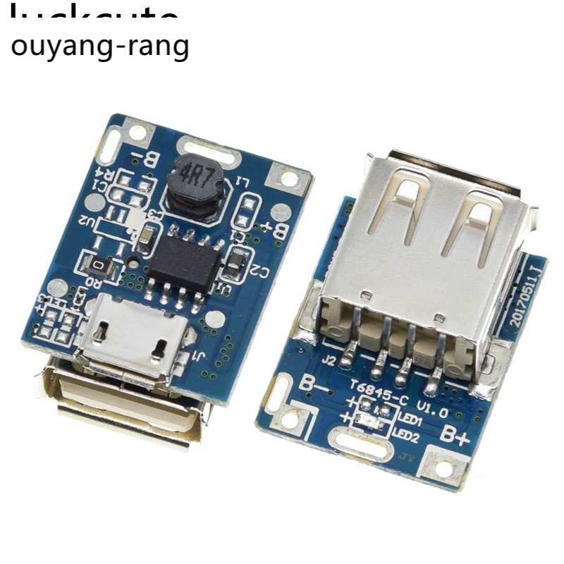 บอร์ดโมดูลแปลงแบตเตอรี่ลิเธียม 5V 5 ชิ้น จอแสดงผล LED USB สําหรับที่ชาร์จ DIY 134N3P