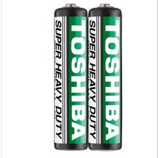 ถ่าน Toshiba Size AAA (ขนาดเล็ก) 1.5V จำนวน 2ก้อน Super  Heavy Duty ของใหม่ ของแท้