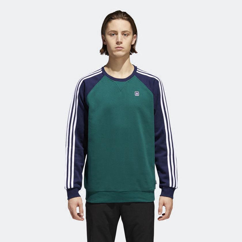 Adidas Original เสื้อกันหนาวคอกลมแขนยาวสีเขียว Casual